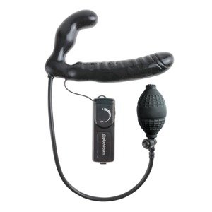 Fetish Penetrix Strap-on - pánt nélküli felcsatolható vibrátor (fekete)
